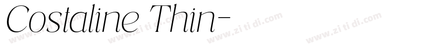 Costaline Thin字体转换